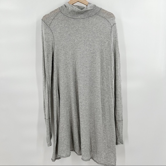 Free People Dresses & Skirts - FREE People grey mock neck long sleeve light dress size M